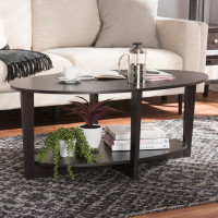 Baxton Studio MH2106-Wenge-CT Jacintha Modern and Contemporary Wenge Brown Finished Coffee Table